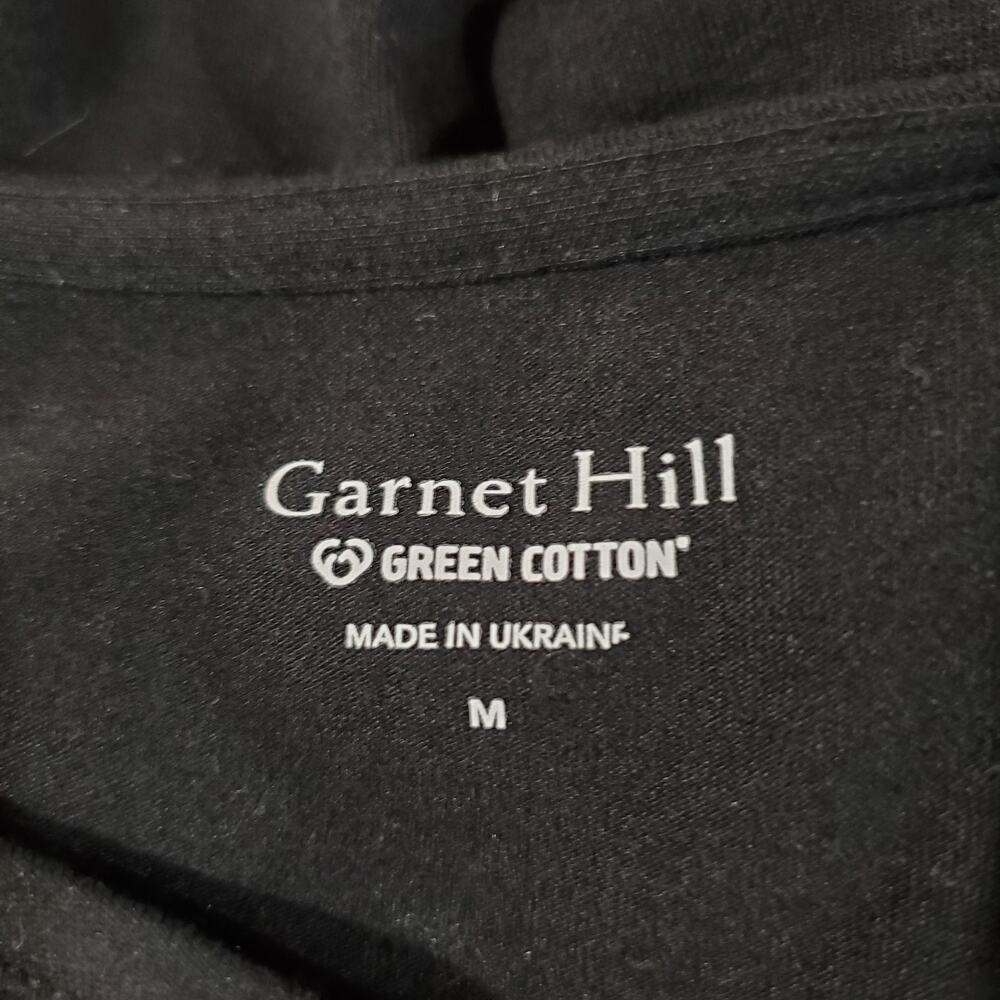 Garnet Hill Linden Knit Column Maxi Slit Dress Womens Size M Black Tie Waist Eco - Picture 8 of 11